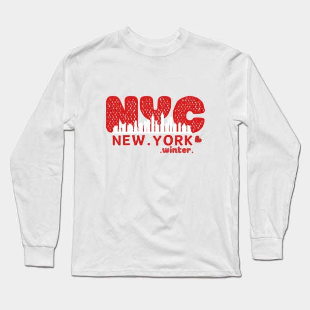 I love winter in new york Long Sleeve T-Shirt by TrendsCollection